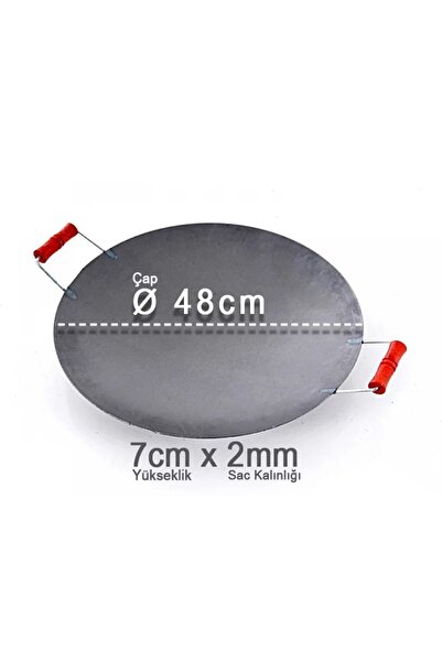 Vakia 50 Cm Kalın Çukur Saç / Kavurma Saçı / Tantuni Saçı / Gözleme Tavası