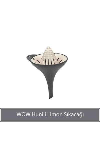 Sunplast Wow Lemon Squeezer with Funnel - Anthracite