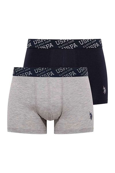 U.S. Polo Assn. Ανδρικό γκρι μελανζέ - μπόξερ 2 τεμαχίων μπλε Navy 80366