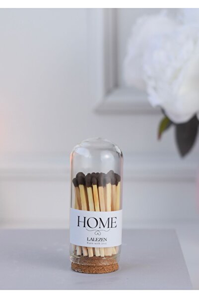 LALEZEN HOME Home Etiketli  Kibrit Cam Fanus