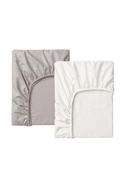 IKEA Lenast Lastikli Bebek Çarşaf Seti 2'li Paket 60x120 cm