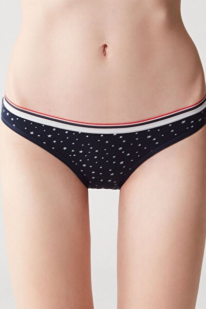U.S. Polo Assn. Kadın Kırmızı - Lacivert 3 Lü Slip