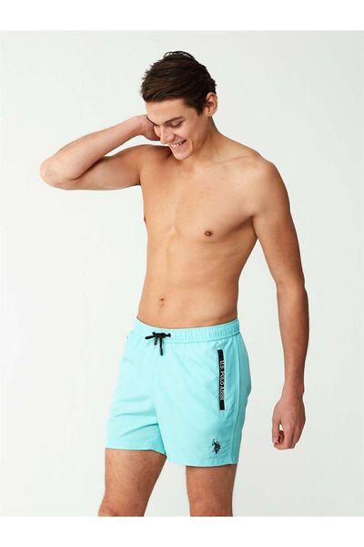 U.S. Polo Assn. Pantaloni scurți de baie de lungime medie pentru bărbați - 23007