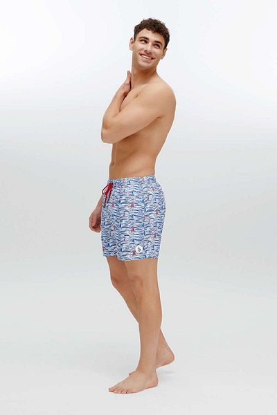 U.S. Polo Assn. Ανδρικό μαγιό μεσαίου μεγέθους με μπλε πανί