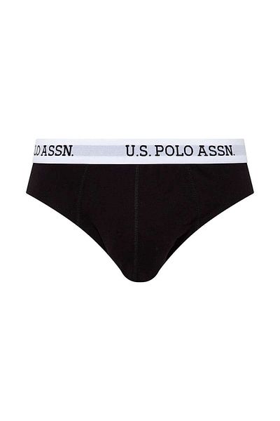 U.S. Polo Assn. Uspa licenccel rendelkező fekete férfi csúszócipő – egy csomag