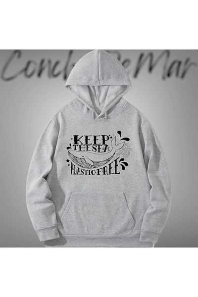 Vordevia Φούτερ Oversize Waiting for the Seas - Keep The Sea Printed