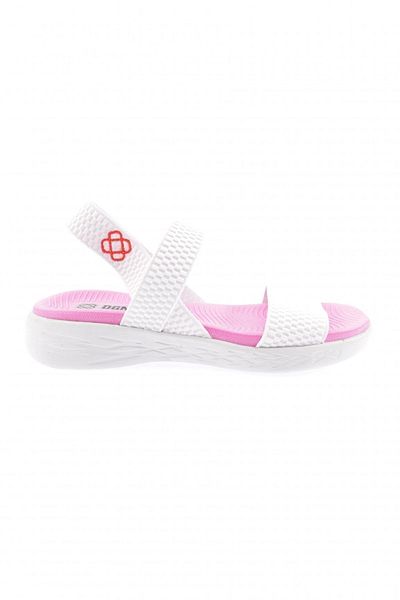 DGN 102-23y Sandale elastice pentru femei alb fucsia