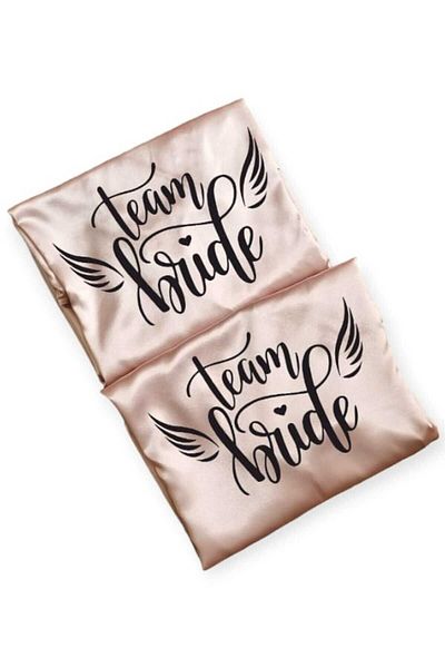Lasilla Rochie de domnisoara de onoare 2 piese cu imprimeu Team Bride