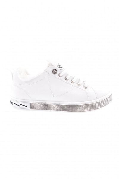 DGN Alb - 22510 Pantofi de damă cu blană alb