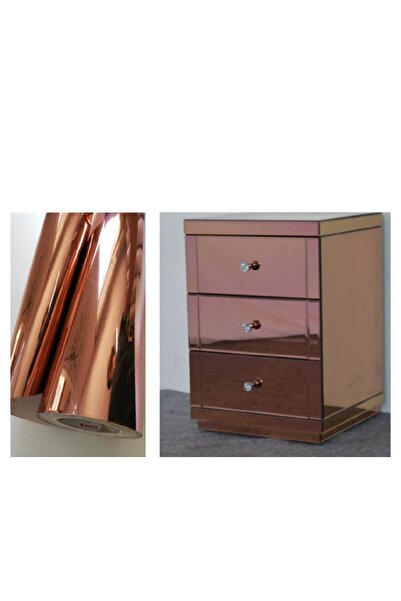Aslan Rosegold Aynalı Dekoratif Yapışkanlı Folyo 123 Cm X 1 Mt
