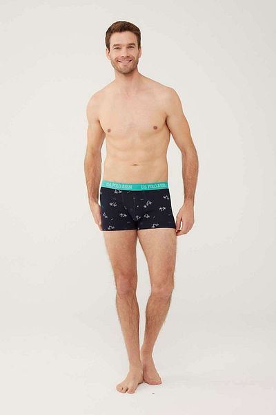 U.S. Polo Assn. Ανδρικό Navy Blue - Mint - Anthracite Melange 3-Pece Boxers 80446