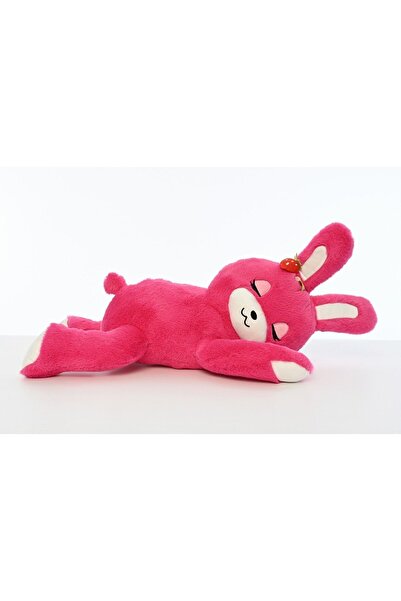 Pufu Toys Peluş Çilekli Uzanan Tavşan (65 CM)