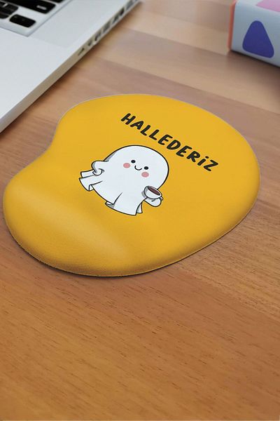 fafaatölye Mouse Pad with Wrist Support We Are HALLED