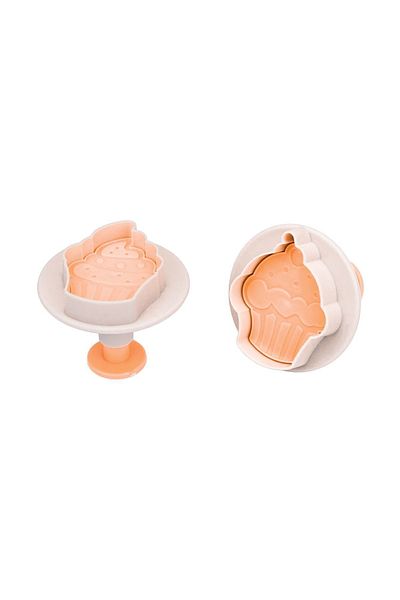 Sunplast Cupcake Cookie Mold Cookies - 2-Piece Pressed Sugar Dough Cutter