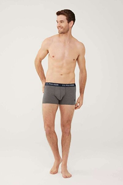 U.S. Polo Assn. Чоловічі темно-сині м'ятні антрацитові меланжеві боксери 3 Lu Boxers 80446