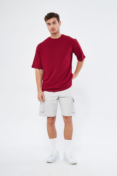 Mesfeno Men's Shorts, Lycra Parachute Fabric, Cargo Pocket, Regular Fit, Elastic Waist and String Stopper