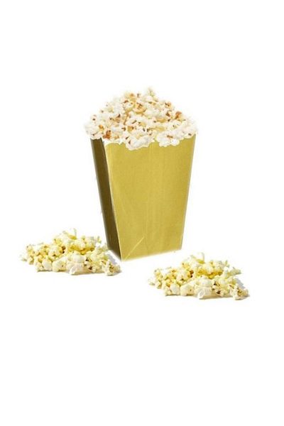 asöy Gold Corn Box Gold Popcorn Box Gold Popcorn Box 8 Pieces