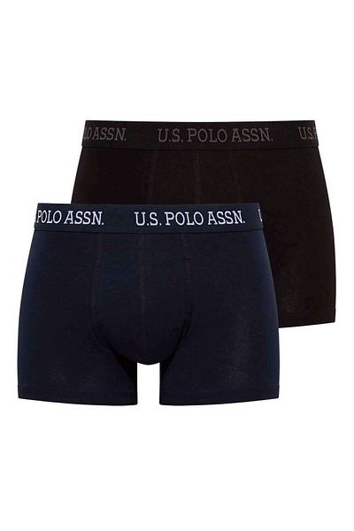 U.S. Polo Assn. Boxeri pentru bărbați bleumarin - negru din 2 piese 80457