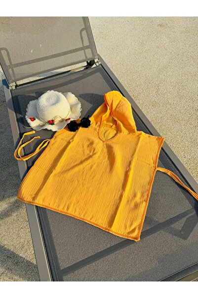 Mady Aksesuar بونشو أطفال بغطاء للرأس من الموسلين العضوي على الشاطئ البرتقالي...