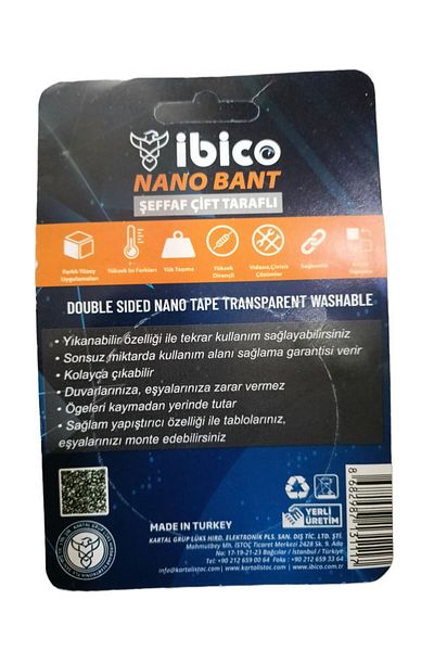 efmues Double Sided Nano Tape - 1 Meter, 18mm, Strong Adhesive Bantu