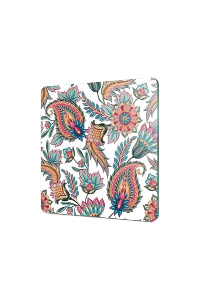 Decovetro Square Cut Glass Board - Mixed Flower Pattern