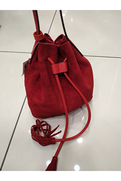 Sellona Bags Hakiki Deri Süet Kadın Çapraz Çanta