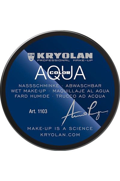 Kryolan أكواكولور ®   55 مل حجم كبير قائم على الماء أسود غامق - 01103 071