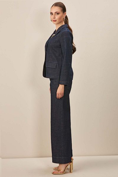 Guitar Pantaloni de jeans cu picioare largi bleumarin