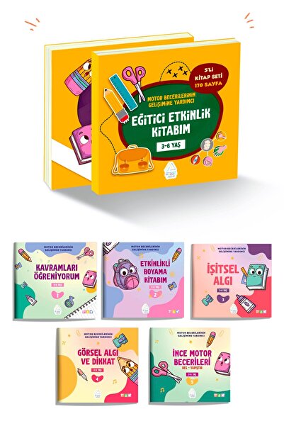 Mahlas Yayınları Eğitici Etkinlik Kitabım ( 5'li kitap seti 170 sayfa )