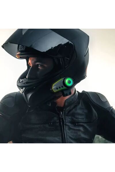Dynego Bt35 Kask Kulaklık Rgb Işıklı Motosiklet Bluetooth Kulaklık 5.3 Çağrı Gürültü Önleyici Su Geçirmez