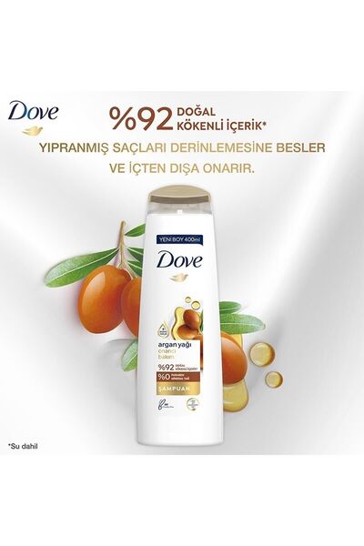 Dove Argan Yağı Onarıcı Bakım Saç Bakım Şampuanı 400 Ml
