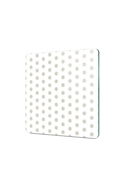 Decovetro Square Cut Small Circle Patterned Glass Cutting Board
