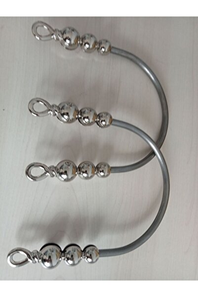 hobi duragı Mâner spiralat din trei secțiuni din metal argintiu