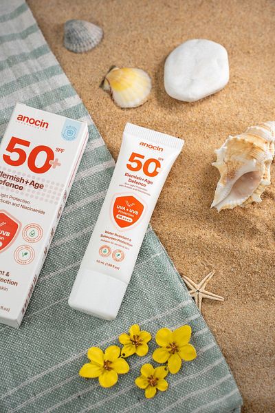 anocin Anti-Blemish and Skin Tone Equalizing Sunscreen Cream Spf 50 Uva: Pa Anti-Aging