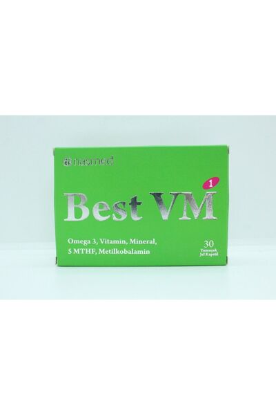 Nasmed Best Vm 1 Omega 3 Multivitamin Gebelik Gliserol Glukonat Kalsiyum Karbonat Magnezyum Çinko Vitamind