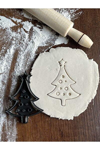 Dummy13 Süslü Yılbaşı Ağacı Süslü Yeni Yıl Çam Ağacı Kurabiye Kalıbı Kurabiye Şekillendirici Kurabiye Kesici