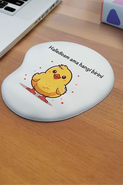 fafaatölye Mouse Pad Printed Chick with Wrist Support