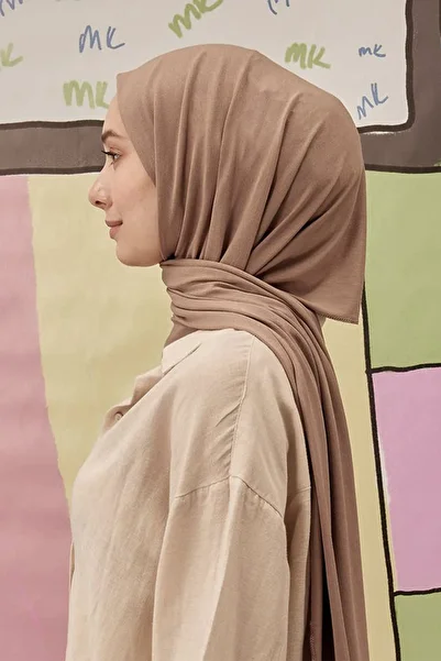 Larissa Scarf شال قطني ممشط من فرو المنك الخفيف