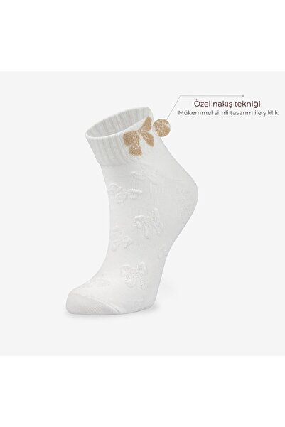 Bolero Чифт от 3 къси летни чорапи с блясък и бродерия