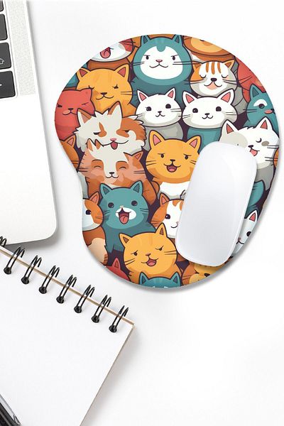 fafaatölye Cat Wrist Support Mouse Pad