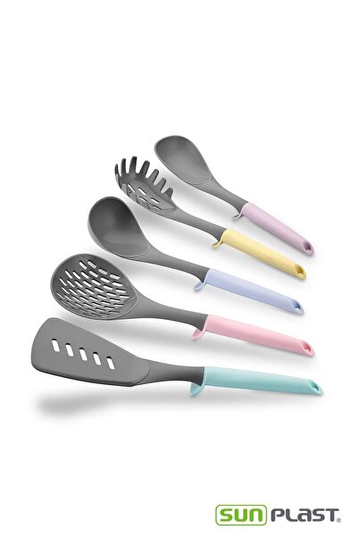 Sunplast BONITA Series Serving Presentation Set with Stand 6 Pieces - BPA Free Quality Non-Stick Hard Plastic