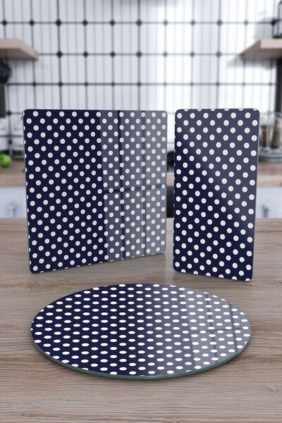 Decovetro Set mixt din 3 piese Marine Dots - Farfurie de servire din sticlă