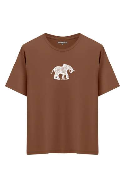 Mounte Bianca Unisex slon - Oversize kroj T-shirt