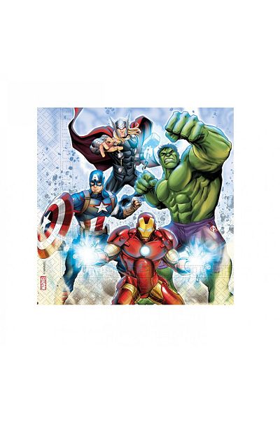 turkuaz parti Set de 16 șervețele de hârtie cu două straturi tematice Avengers-The Avengers