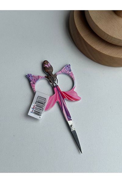 Hemline Pink Butterfly Design Girl's Scissors
