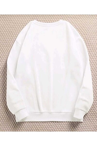 Deocept Φαρδύ μπλουζάκι φούτερ με λαιμόκοψη με λουλούδια με στάμπα