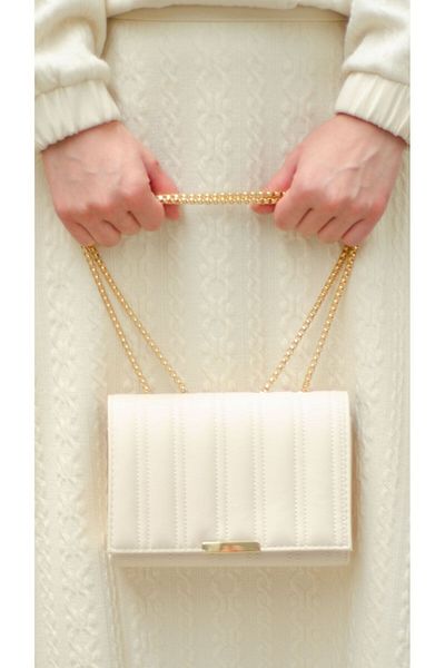 GIMOSA Geantă magnetică pentru femei Mahila Gold Chain Strap - Geantă de umăr și de mână