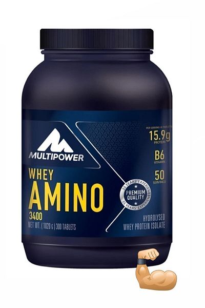 Multipower Whey Amino 3400 400 Tablet Amino Whey Protein Bcaa Glutamine Muscle Strengthener
