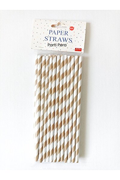 parti pera 24 Adet Kağıt Pipet