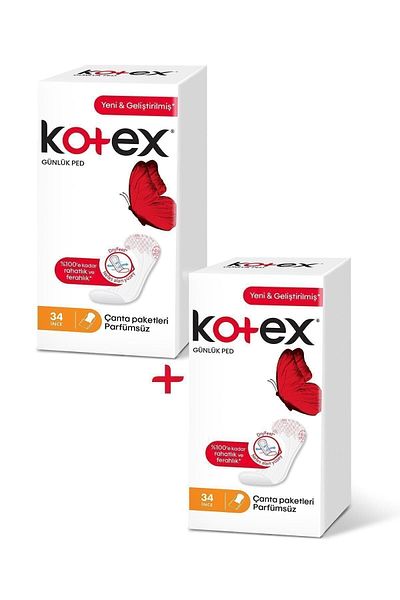 Kotex Thin Daily Pad Perfume-Free 34 Pcs X 2